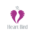 Logo Heart Bird