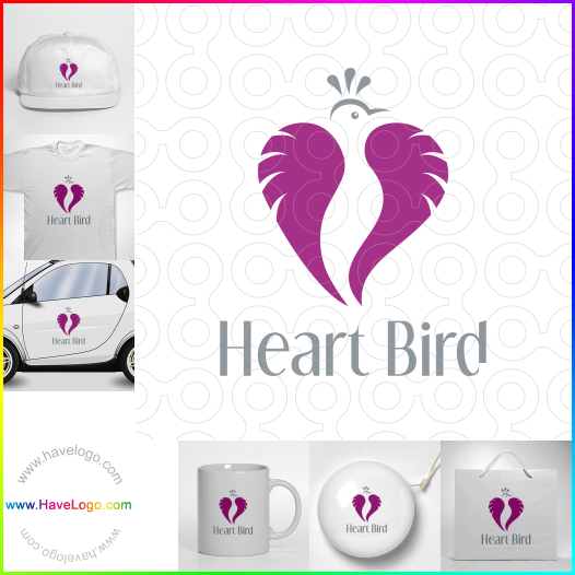 Koop een Heart Bird logo - ID:60677