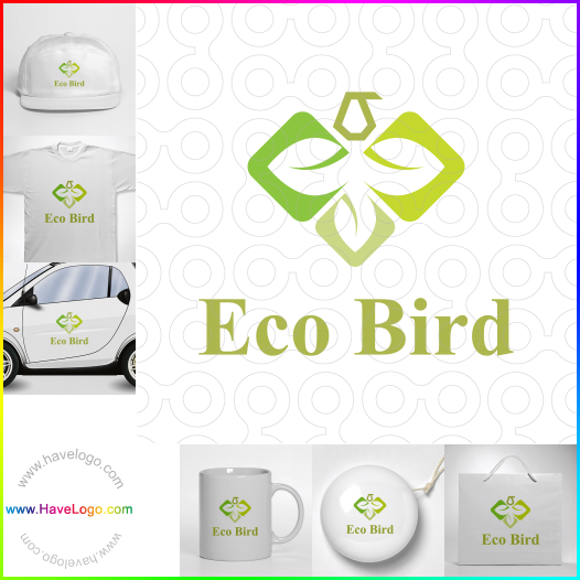 Acheter un logo de oiseau éco - 66224