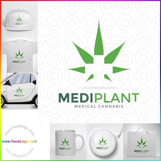 Koop een medische marihuanamarkt logo - ID:44261