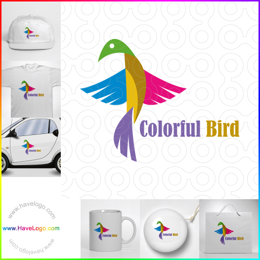 Compra un diseño de logo de Pájaro colorido 65232