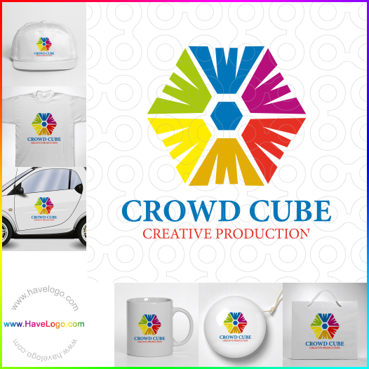 Compra un diseño de logo de Crowd Cube 62802