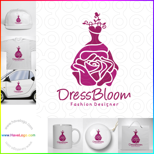 Compra un diseño de logo de Vestido Bloom 67410
