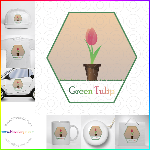 Acquista il logo dello Tulipano verde 64552