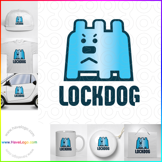 Compra un diseño de logo de Lockdog 65711