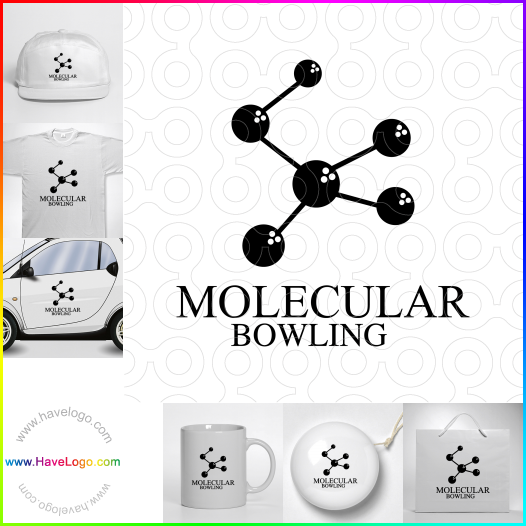 Acquista il logo dello Bowling molecolare 64902