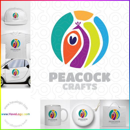 Compra un diseño de logo de Peacock Crafts 63374
