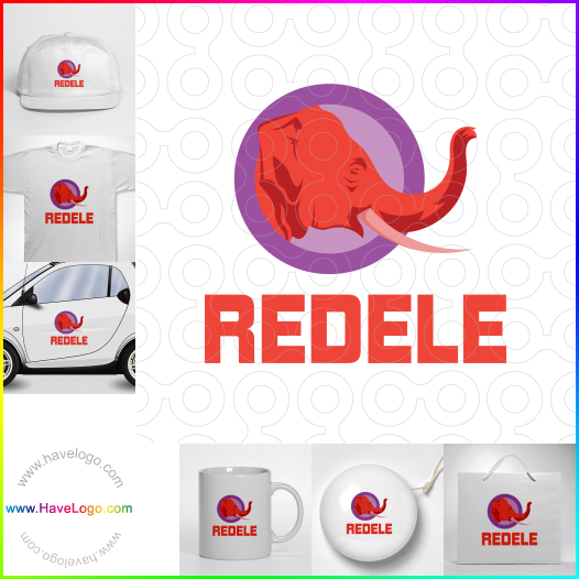 Koop een Red Elephant logo - ID:67384