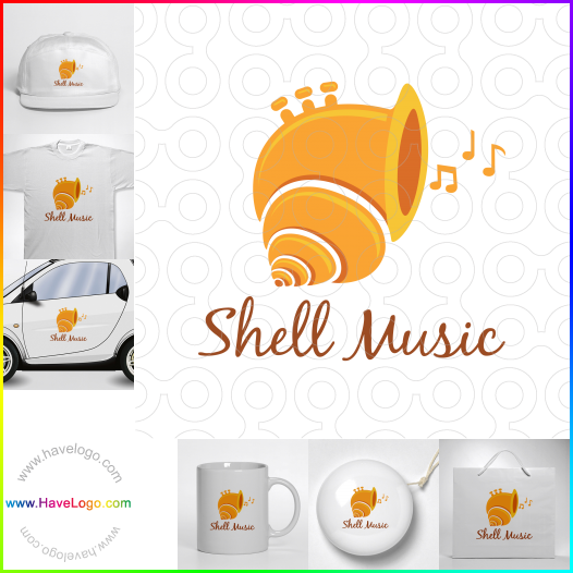 Compra un diseño de logo de Shell Music 60949