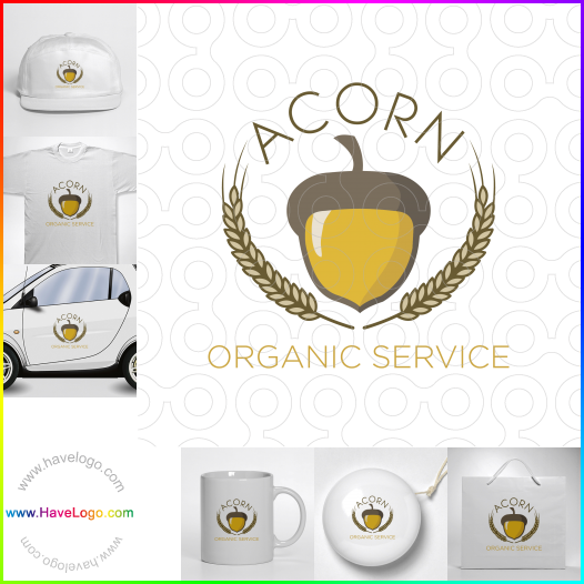 Compra un diseño de logo de Acorn Organic Service 64956