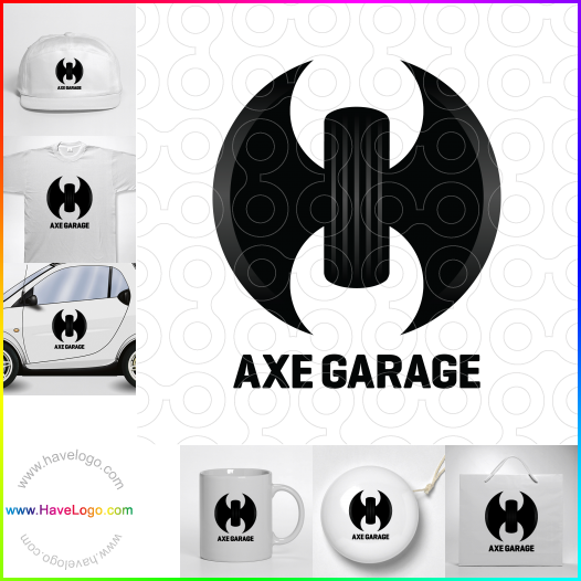 Compra un diseño de logo de Axe Garage 64187
