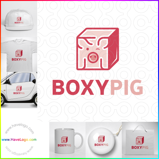 Compra un diseño de logo de Boxy Pig 61833
