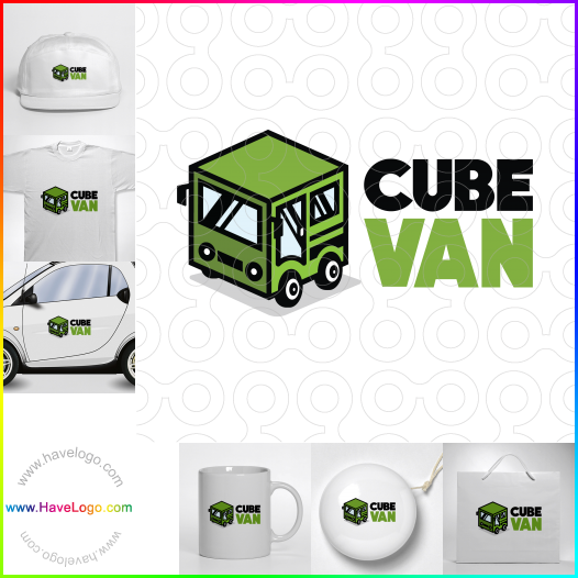 Compra un diseño de logo de Cube Van 64988