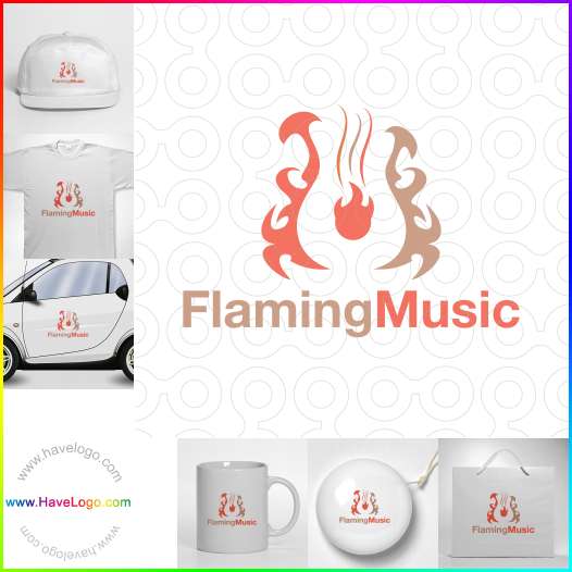 Compra un diseño de logo de Música Flaming 63434
