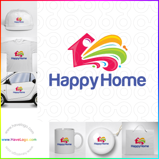Compra un diseño de logo de Happy Home 61408