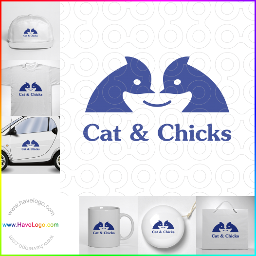 Compra un diseño de logo de gato 33897