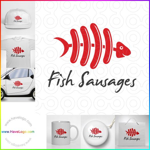 Compra un diseño de logo de Salchichas de pescado 61836