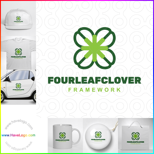 Compra un diseño de logo de Four Leaf Clover 65174