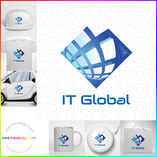 Compra un diseño de logo de IT Global 64012