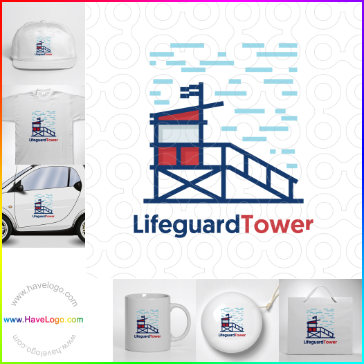 Koop een Badmeester toren logo - ID:63078