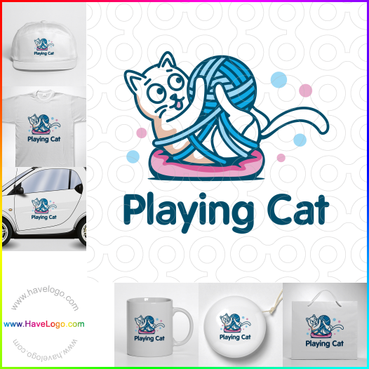 Acheter un logo de Jouant au chat - 60298