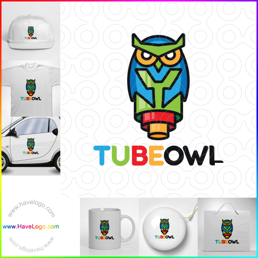 Compra un diseño de logo de Tube Owl 60954