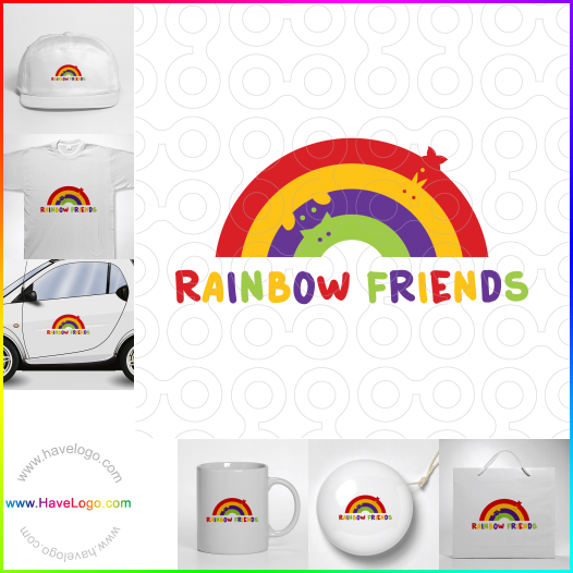 Compra un diseño de logo de amigos del arco iris 61243