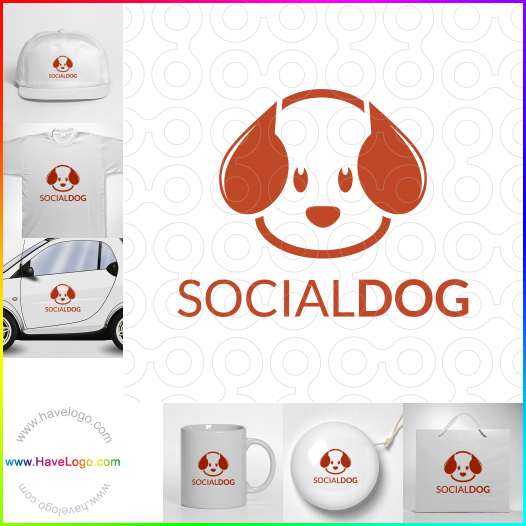 Acheter un logo de chien social - 60974