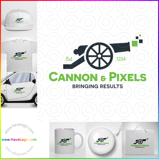Compra un diseño de logo de Cannon & Pixels 60002