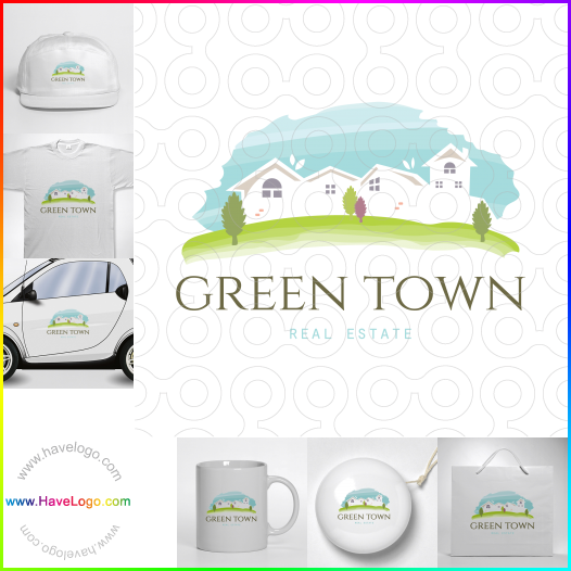Compra un diseño de logo de Green Town 60657