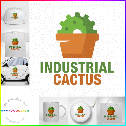 Compra un diseño de logo de Industial Cactus 63046