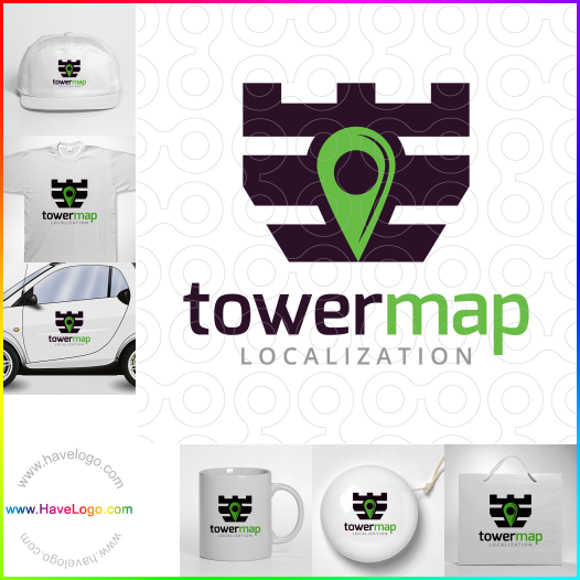 Compra un diseño de logo de Tower Map 61842