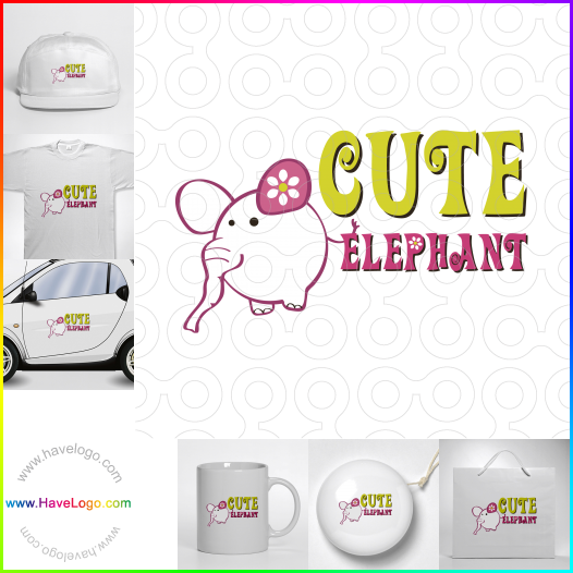 Compra un diseño de logo de elefante 11150