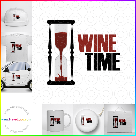 Compra un diseño de logo de tiempo de vino 63425