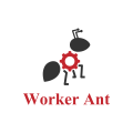 logo de trabajador hormiga