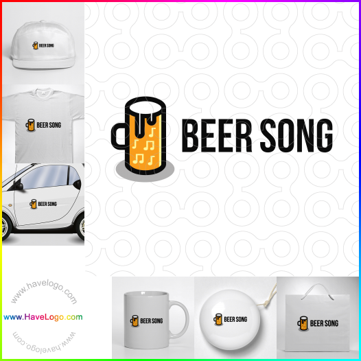 Compra un diseño de logo de Canción de la cerveza 63265
