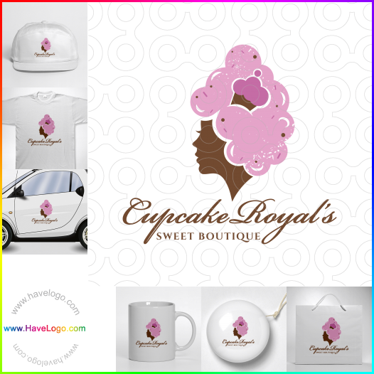 Compra un diseño de logo de Cupcake Royals 63843