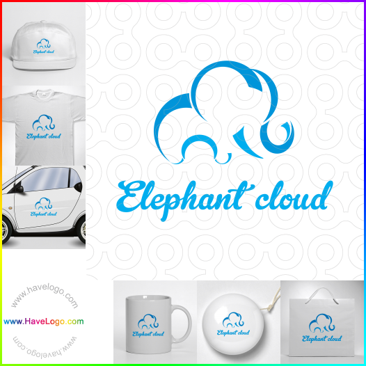 Compra un diseño de logo de Elephant Cloud 63396