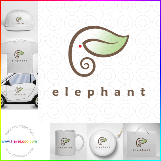 Compra un diseño de logo de Elefante 66437
