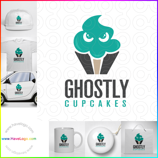 Compra un diseño de logo de Cupcakes fantasmales 67373