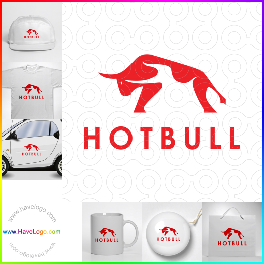 Compra un diseño de logo de Hot Bull 62907