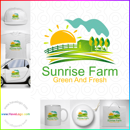 Compra un diseño de logo de Sunrise Farm 66245