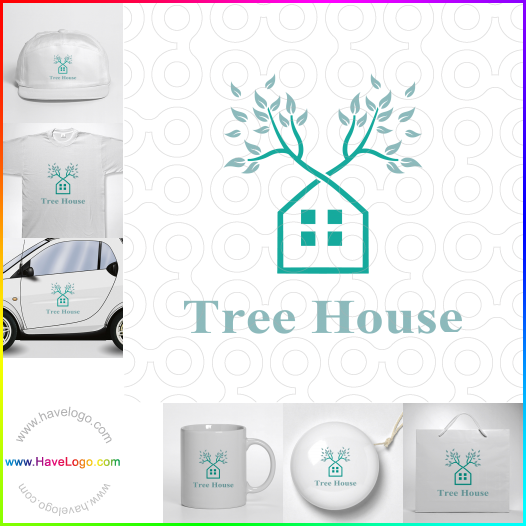 Acheter un logo de maison dans les arbres - 63178