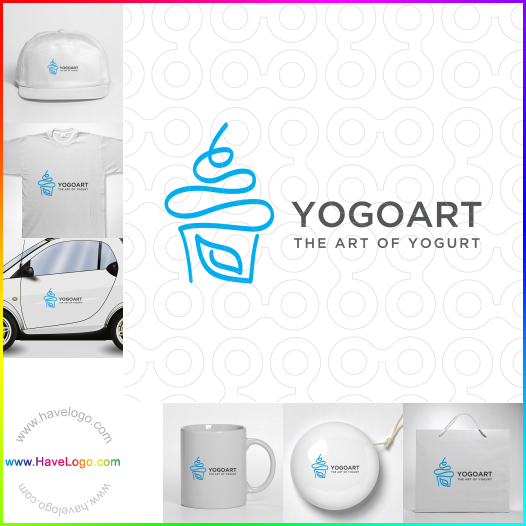 Compra un diseño de logo de yogurt 18974
