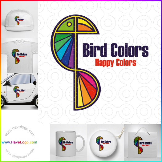 この鳥の色のロゴデザインを購入する - 65868