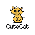 логотип Симпатичный Cat