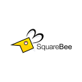 Quadratische Biene logo