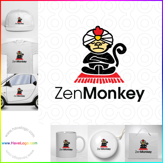 購買此禪宗的猴子logo設計64395