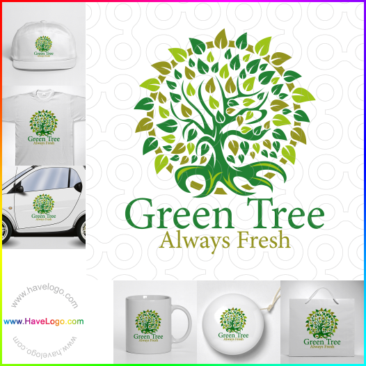 логотип Зеленое дерево - 60800