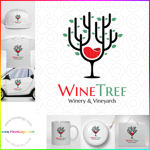 購買此葡萄酒酒莊和葡萄樹logo設計63657